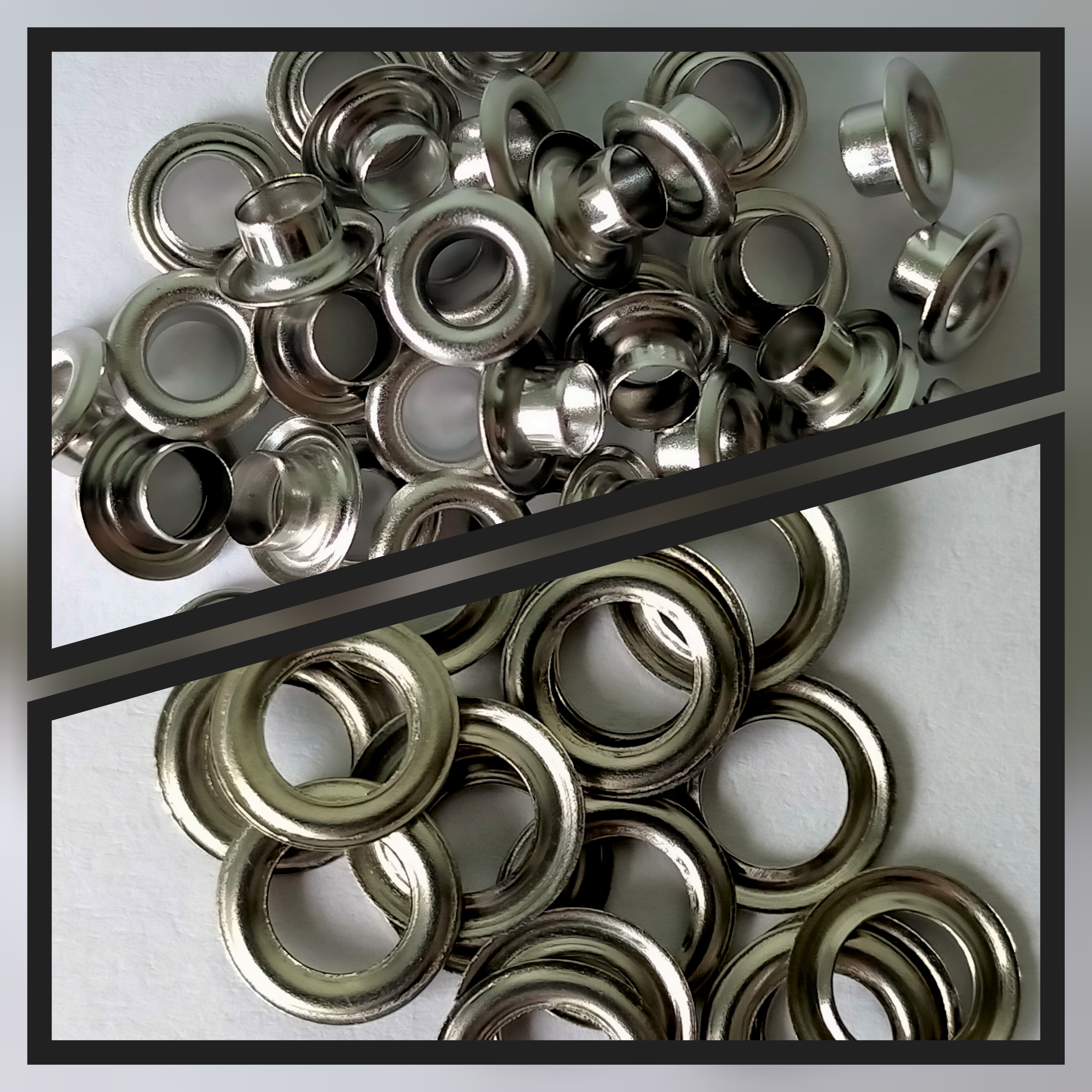 Metallized Eyelet KAM Metal Eyelets Silver Finish